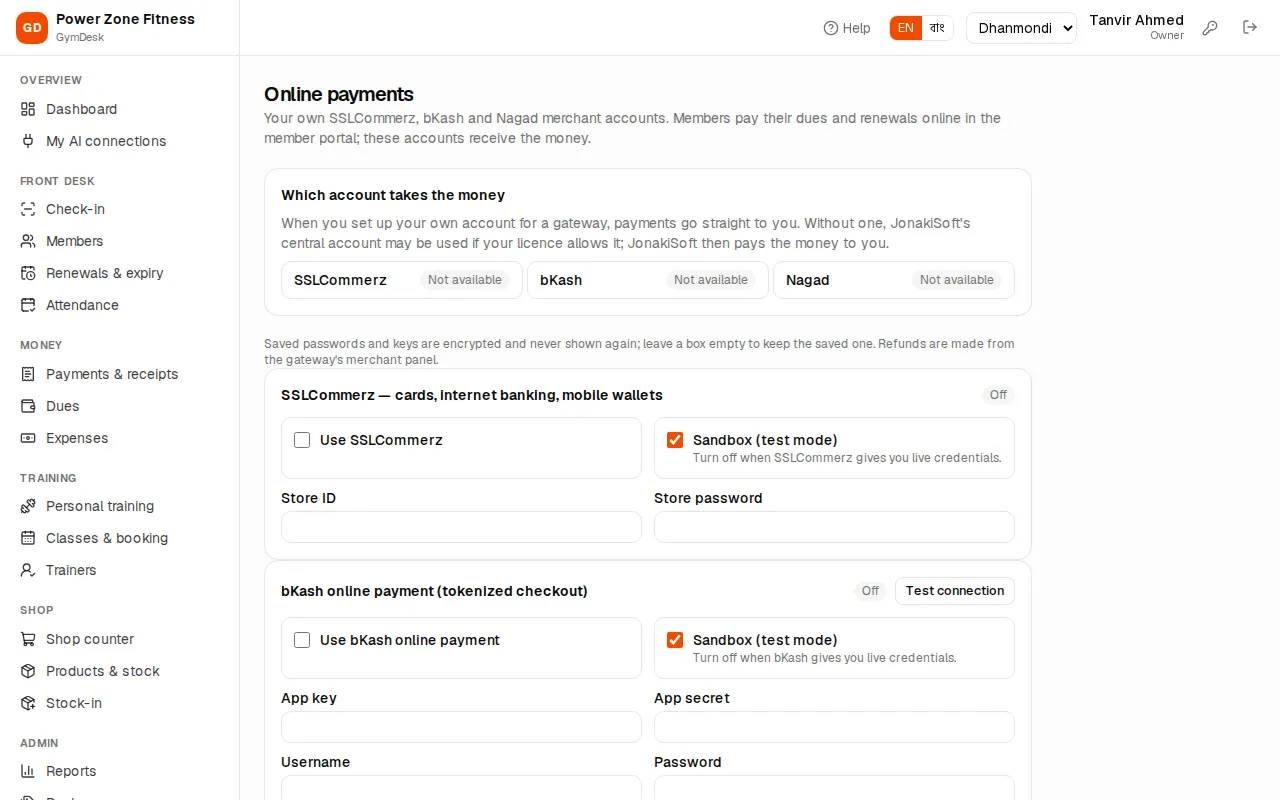 Online payments